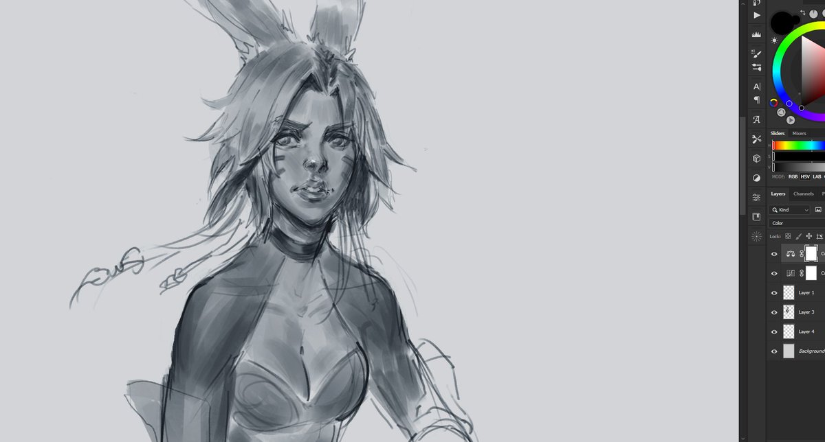 I haven't posted in a while.
Here's a WIP sketch of a bunny, got tired of sketching so will prolly continue next time.
#FF14 #FFXIV #FFXIVART #Viera