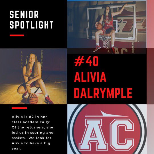 CoachCurtis8's tweet photo. Today starts the countdown for our Senior Spotlights!  Today we highlight #40 Alivia Dalrymple! #togetherweattack #ACJets #AdamsCentral @ACJetsAthletics @AliviaDalrymple https://t.co/k51zG6MVpH