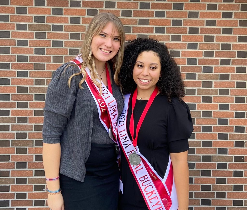 OhioStateLima's tweet photo. It feels so good to be back to campus and back to tradition. This weekend we get to celebrate with our newest homecoming royalty. Congratulations to Erica Hageman and Anna Walker to for being named #OhioStateLima’s 2021 Royal Buckeyes. https://t.co/XfgS701IU2