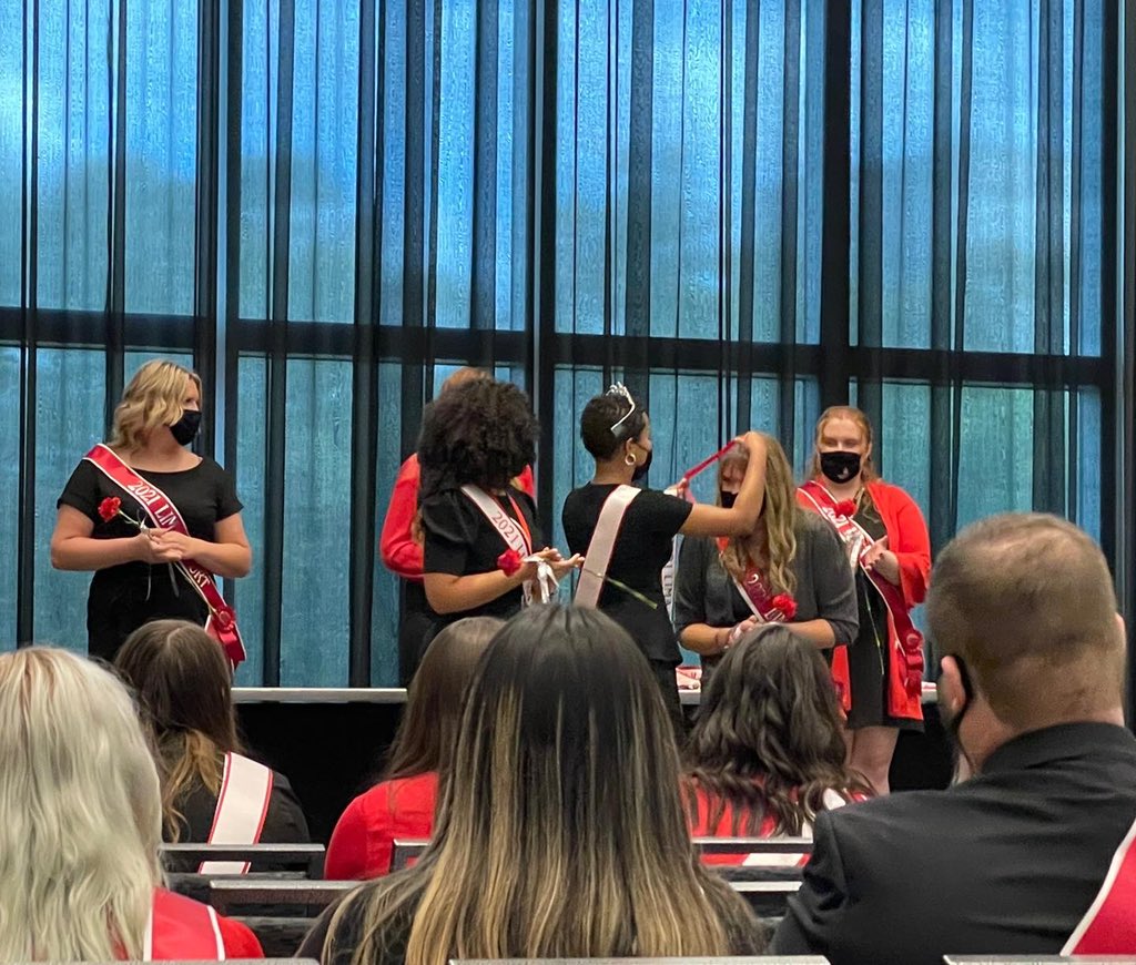 OhioStateLima's tweet photo. It feels so good to be back to campus and back to tradition. This weekend we get to celebrate with our newest homecoming royalty. Congratulations to Erica Hageman and Anna Walker to for being named #OhioStateLima’s 2021 Royal Buckeyes. https://t.co/XfgS701IU2