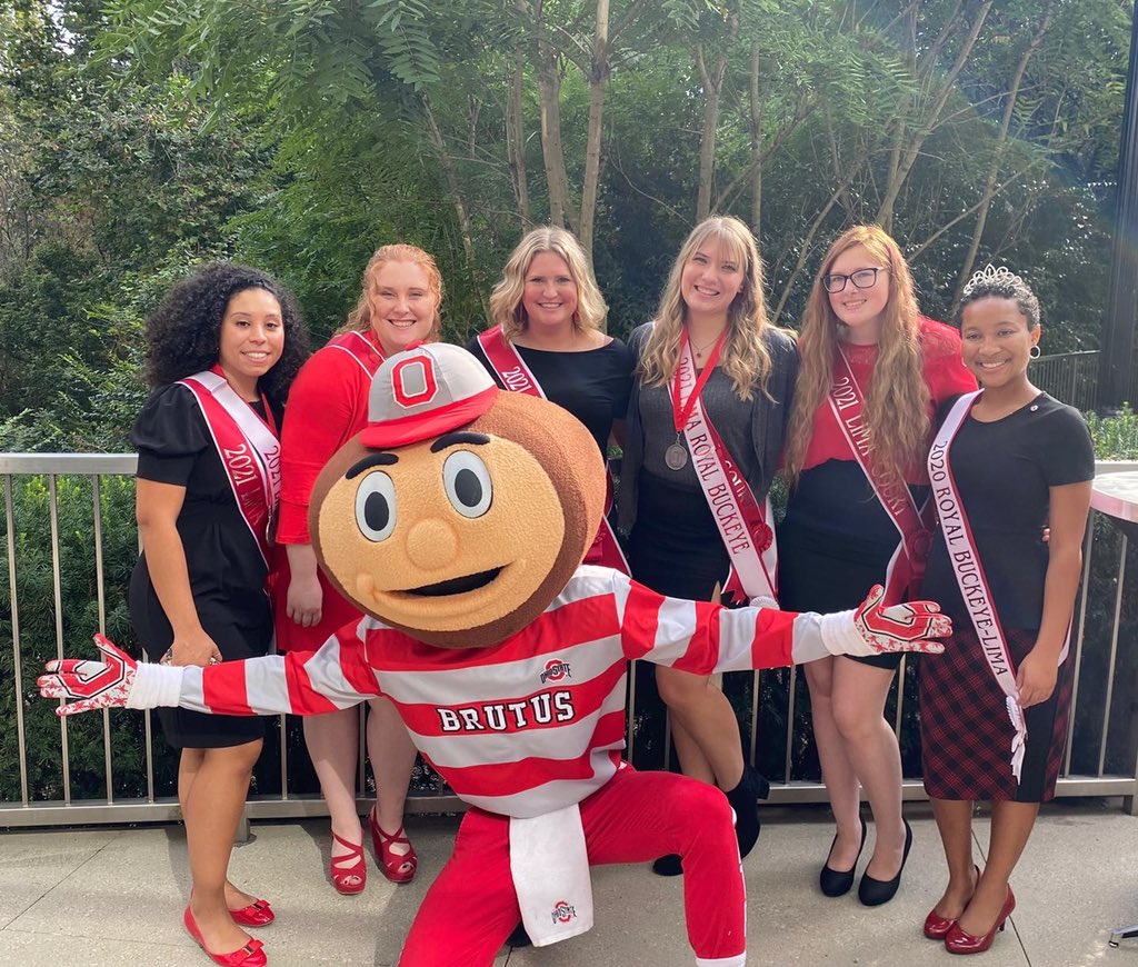 OhioStateLima's tweet photo. It feels so good to be back to campus and back to tradition. This weekend we get to celebrate with our newest homecoming royalty. Congratulations to Erica Hageman and Anna Walker to for being named #OhioStateLima’s 2021 Royal Buckeyes. https://t.co/XfgS701IU2