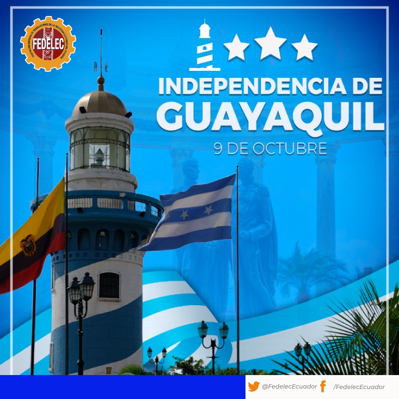 🔶Hoy conmemoramos la #IndependenciaDeGuayaquil exaltando el valor de los próceres al impulsar las luchas que consiguieron la libertad  a nuestro país.
📌Queremos destacar el rol que cumple esta bella ciudad como puerto de lucha y progreso en el Ecuador.
¡ #VivaGuayaquil!