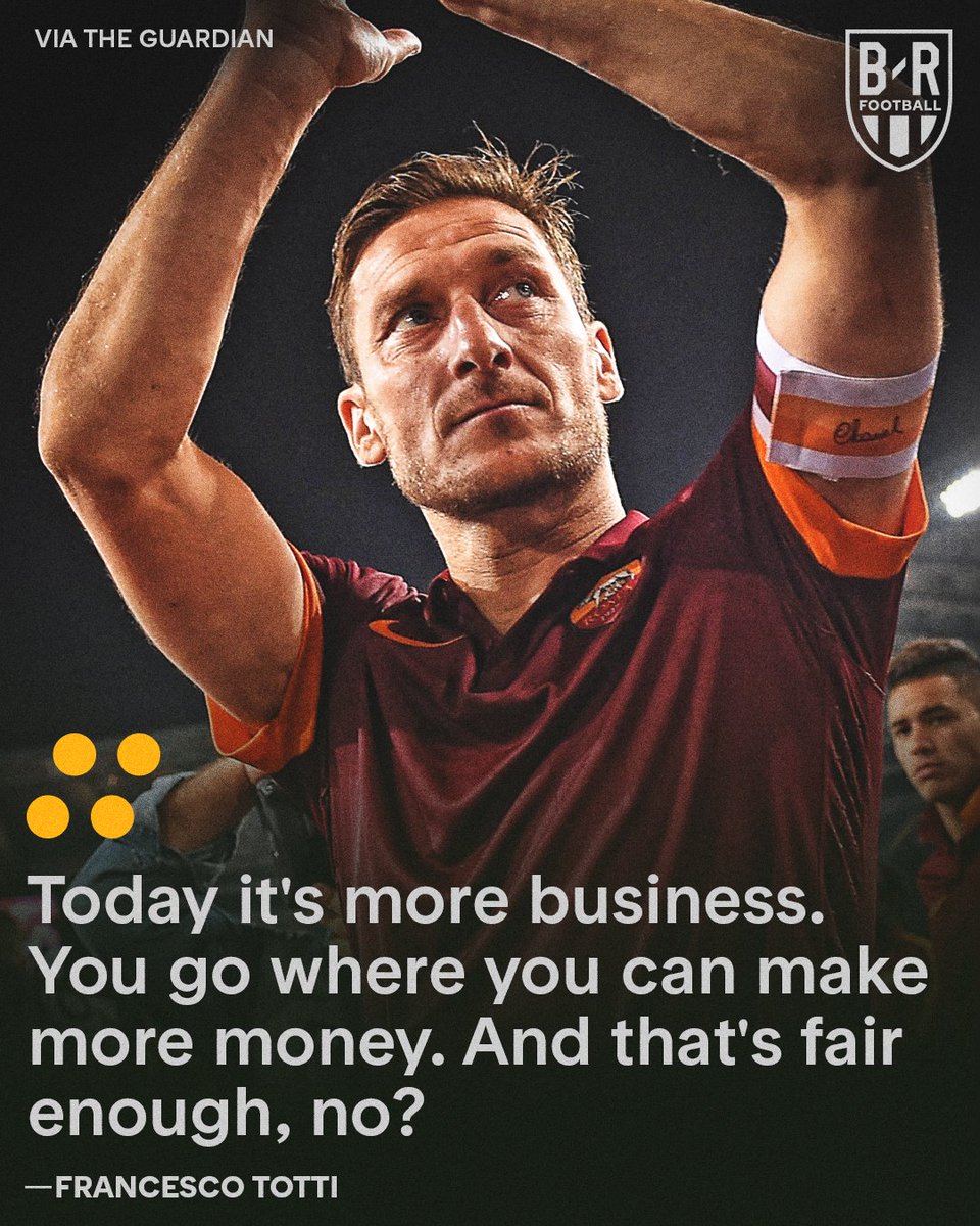 brfootball's tweet photo. 25 years. One club. 

Totti was different ❤️ https://t.co/A3BGX4vIP4