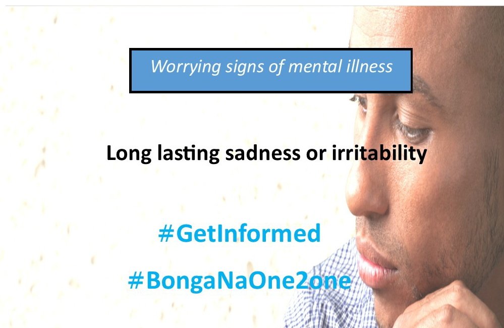 Kilifi County Youth Advisory Council (@kilifi_youth) on Twitter photo Mental health illness can be identified when a person has the following #GetInformed #BongaNaOne2one
<a href="/ngila_emmanuel/">Emmanuel Ngilah</a> @DSWKenya <a href="/DOHkilifi/">Kilifi Department of Health & Sanitation Services</a> @YACHMigori Mental health illness can be identified when a person has the following #GetInformed #BongaNaOne2one
<a href="/ngila_emmanuel/">Emmanuel Ngilah</a> @DSWKenya <a href="/DOHkilifi/">Kilifi Department of Health & Sanitation Services</a> @YACHMigori