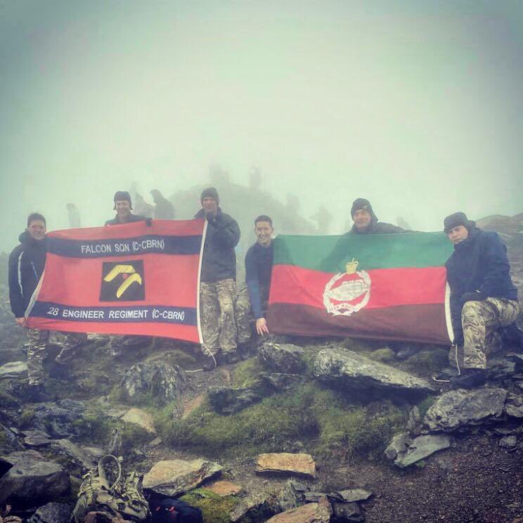 Me and 5 members of Falcon Sqn (C-CBRN) at the summit of Snowdon. Peak 1 of 3 supporting the 3Pillars Project, please feel free to donate uk.virginmoneygiving.com/Team/3PPAppren….