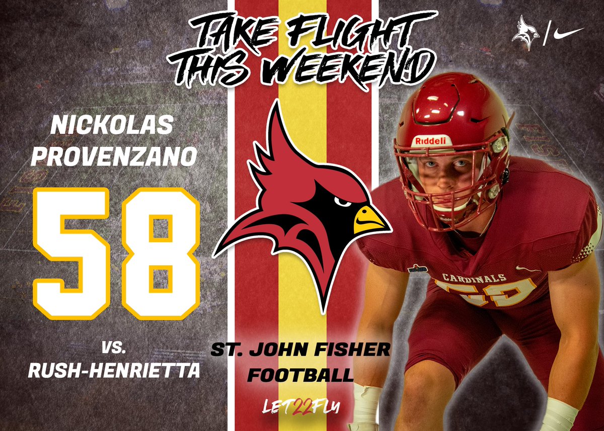 NickProvenzano's tweet photo. Thank you coach @chriskeyes16 and the Fisher Football Team for wishing me and the Fairport Red Raiders luck today. Good luck to @SJFCFootball today too! #Let22Fly https://t.co/9YlAdTp3AK