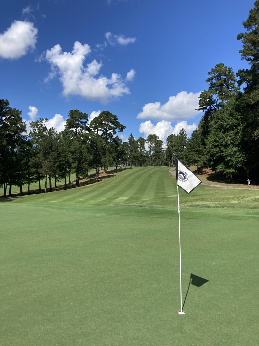 Two quick shots from yesterday afternoons greens spray. It was a delight to see the sun again! Golf course got over 9 inches of rain from Monday to Thursday.