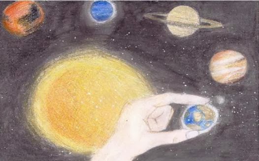 Nereide's tweet image. The theme of the October&apos;s &apos;Space gallery competition&apos; at @Paxi_ESAKids is #WomenInSpace, the same of the #WorldSpaceWeek2021.

The details to participate➡️bit.ly/3FrxQa6

🔹Image: the drawing of a pupil of mine.

#Space #scritturebrevi #Ventaglidiparole #Science