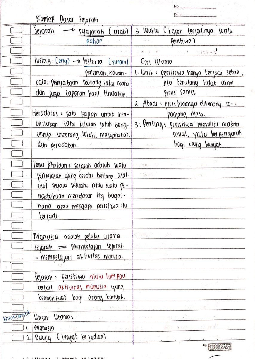 jjetudie's tweet image. Sejarah kelas 10
— konsep dasar sejarah

sumber: ppt guru
keyword: konsep dasar sejarah ; ruang lingkup sejarah ; manfaat belajar sejarah