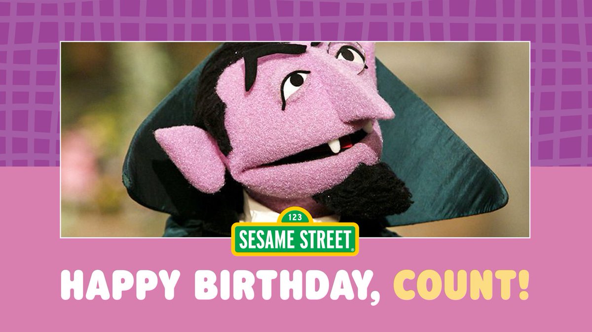 Sesame Street Live! on X: Send some birthday 💜 to the 1️⃣ and