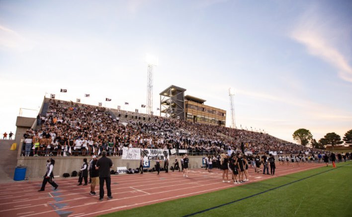 Todd_Berridge's tweet photo. THIS is West Texas Football! Ratliff Stadium last night for the Crosstown Showdown (Permian VS Odessa) 18,000 strong! https://t.co/KVxtckmCwU