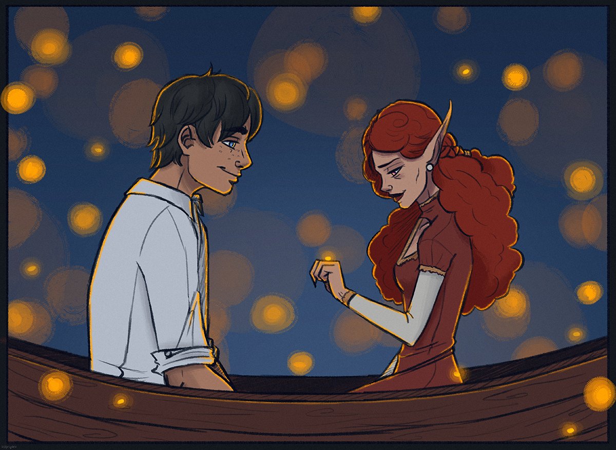 Dapper_Draws's tweet photo. "Fireflies" - This would have to be one of my favorite pieces I've made in the past years. <3

#art #ocs #originalcharacter #original #characters #fantasy #fantasyart #fireflies #cute #romance #love #elf #highelf #illustration #drawing #digitalart #couple #painting https://t.co/ZnKWzEzwl5