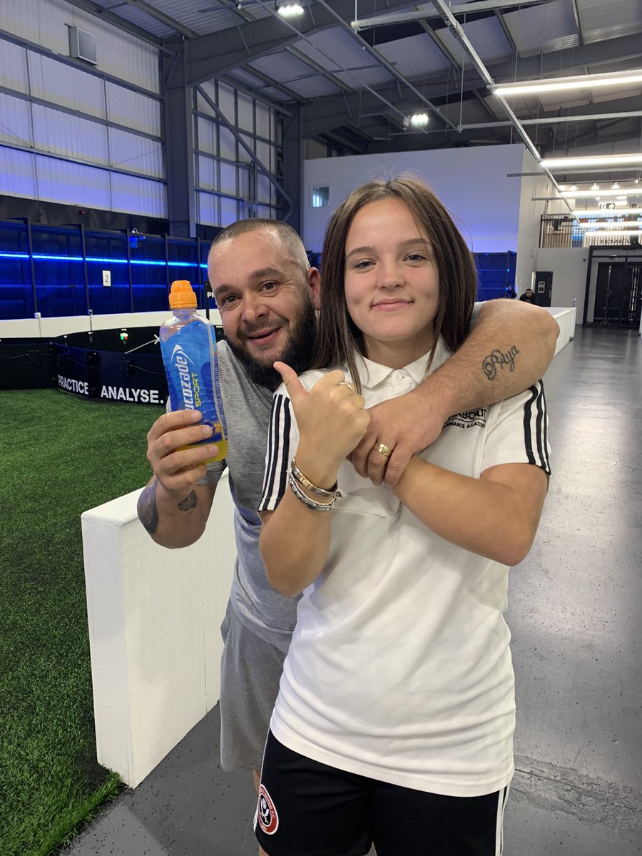 kickaboutfcshef's tweet photo. Today was fuuuuuuunnnnn!!! Thank you everyone who came down to see us. Same again tomorrow?? Book now!
https://t.co/xqa7Rr2L9R

Ps the pictures show our Maddie taking on a fearless challenger on our blaze pods…with the winner holding his victory bottle of lucozade sport aloft! https://t.co/HJok3R7paN
