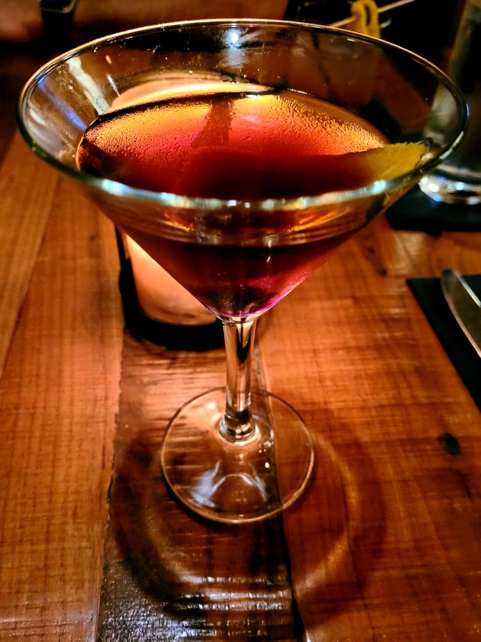 KMataluni's tweet photo. Mike bought me a very lovely Manhattan last night...@singularitymike https://t.co/JP3UgoOUJO