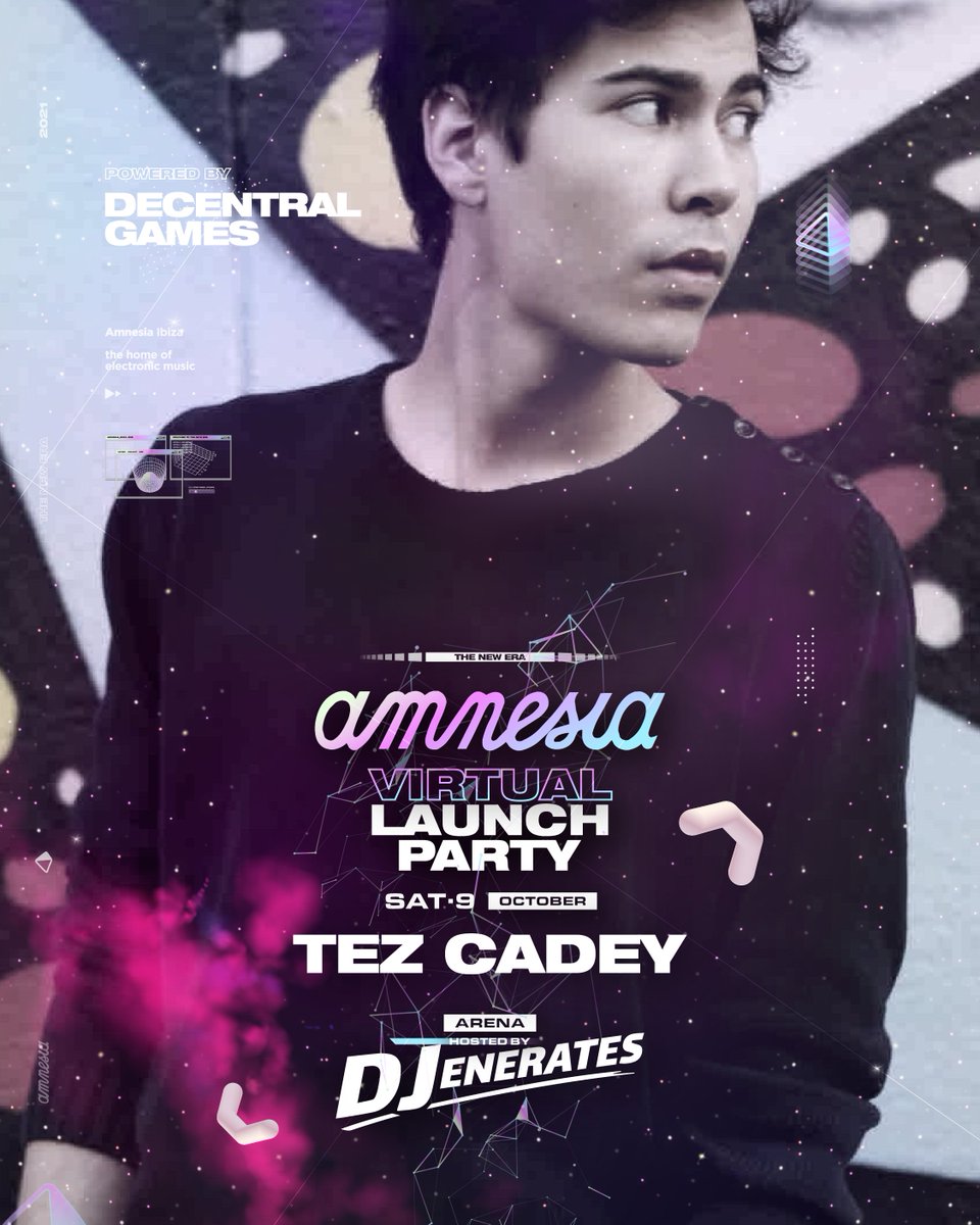 ¡Ahora en <a href="/Amnesia_Ibiza/">Amnesia Ibiza</a> Club de <a href="/DecentralGames/">Decentral Games</a> puedes escuchar a <a href="/TezCadey/">Tez Cadey</a>!🎧👓

👉Entra acá: play.decentraland.org/?island=I6cn&p…

#dgfestival $DG #techno #music #dj #technomusic
