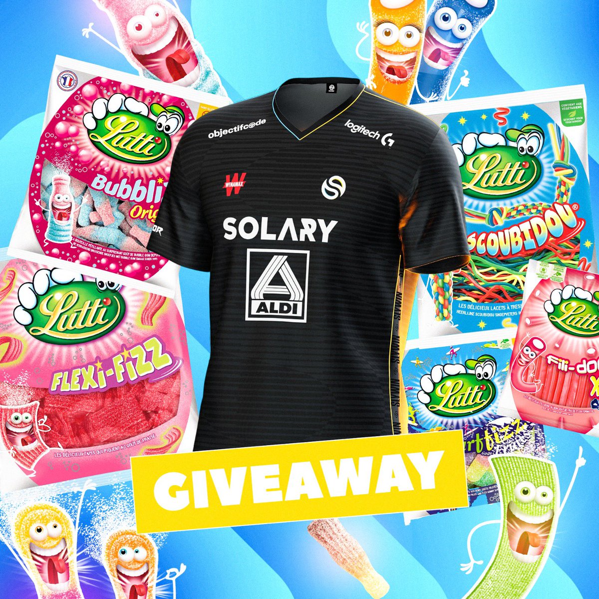 Lutti_Officiel's tweet photo. 🚨GIVEWAY🚨

Lutti devient le nouveau partenaire de @solarytv ! 😬

Pour fêter ça, on fait gagner le maillot Solary et un max de bonbons à 2 d'entre vous 🥳

Pour participer :
- Follow @SolaryTV et @Lutti_Officiel
- Like + RT la vidéo d'annonce 👇 

Résultat lundi ! https://t.co/JKGVbF3trG