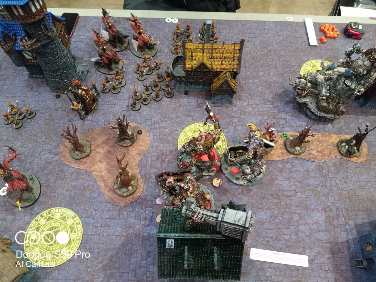 ODTGaming's tweet photo. Game 1 turns 1 and 2. 

Good #fireslayer opponent.
#apexpredators

@MichiganGT 

#MichiganGT
#warhammer 
#aos
#ageofsigmar https://t.co/kglWpQ1aCz