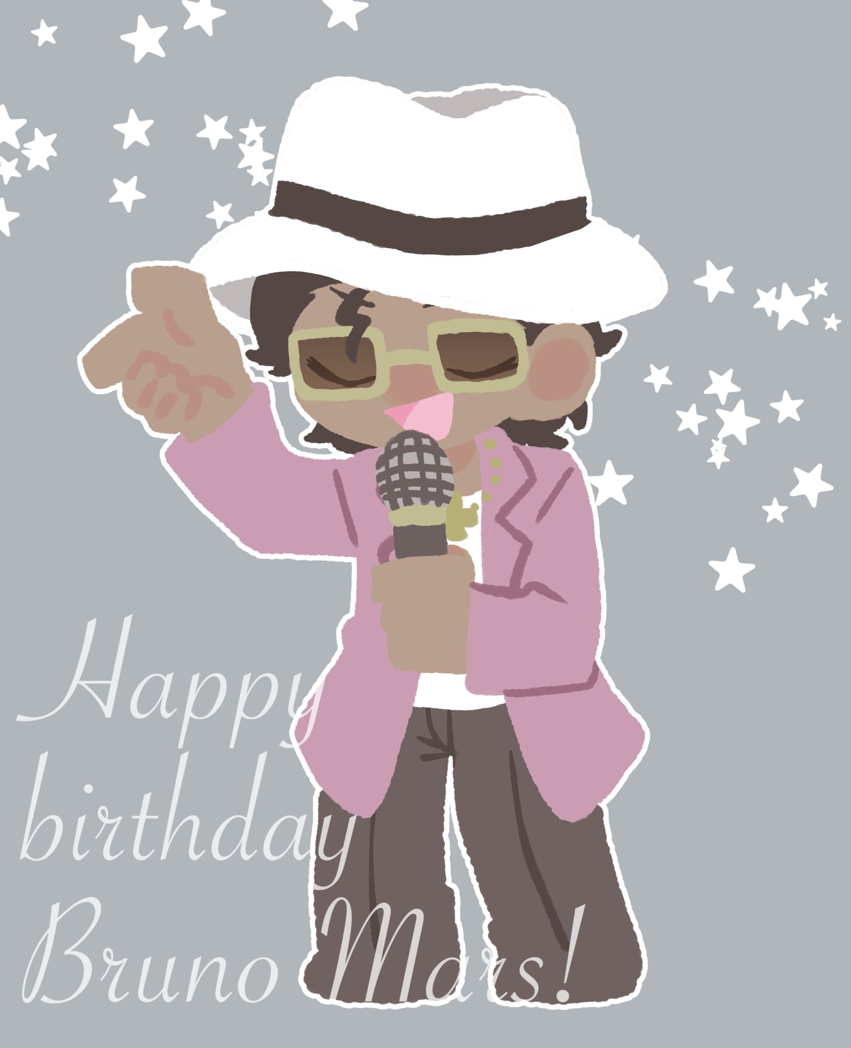 Happy  birthday Bruno Mars!

I love your work! I will continue to support you!  