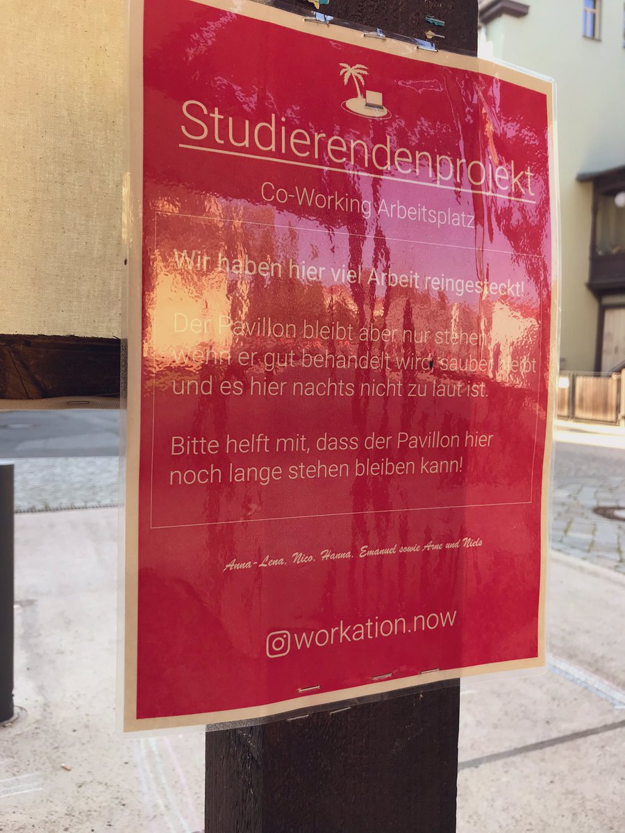 SunSue's tweet photo. Heute seit langem mal wieder auf dem Campus @bauhaus_uni unterwegs gewesen und diese Workation entdeckt, ein Bauhaus.Module Projekt 😍 Toll zu sehen wie Ideen weiterleben #bauhaussemester #bauhaus100 https://t.co/sPmXse4SES