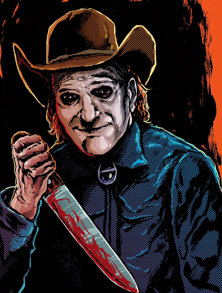 SaturdaySlasher's tweet image. Here is a mashup I made of @therealjoebob in honor of last night’s episode of The Last Drive In and @halloweenmovie. 

@kinky_horror #mutantfam #horrorart #halloweenkills #davidgordongreen #michaelmyers  #theshape #thelastdrivein #shudder