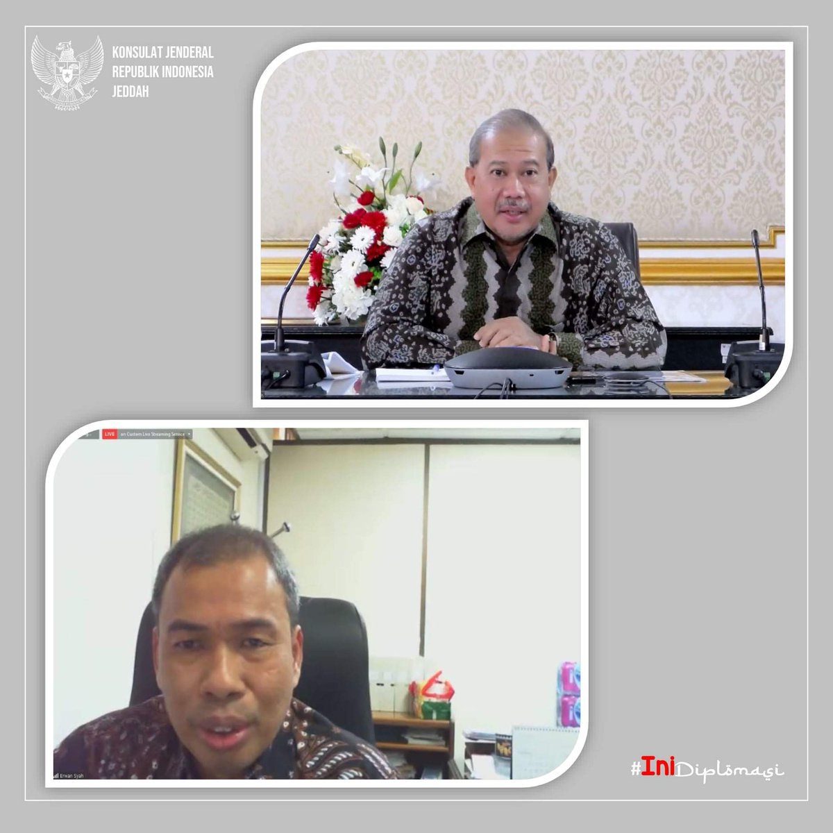 IndonesiaInJED's tweet photo. Tingkatkan Ekspor, Tim Ekodag KJRI Jeddah Dukung Platform E-Commerce Indonesia
.
Baca berita selengkapnya pada Portal KJRI Jeddah:
https://t.co/YHVTKRGVBn
.
@kemlu_ri
@kemendag
#IniDiplomasi
#IndonesianWay
#EksporMajuIndonesiaJaya
#GenjotExpor
#IndonesiaUntukDunia https://t.co/nU67cpYPjs