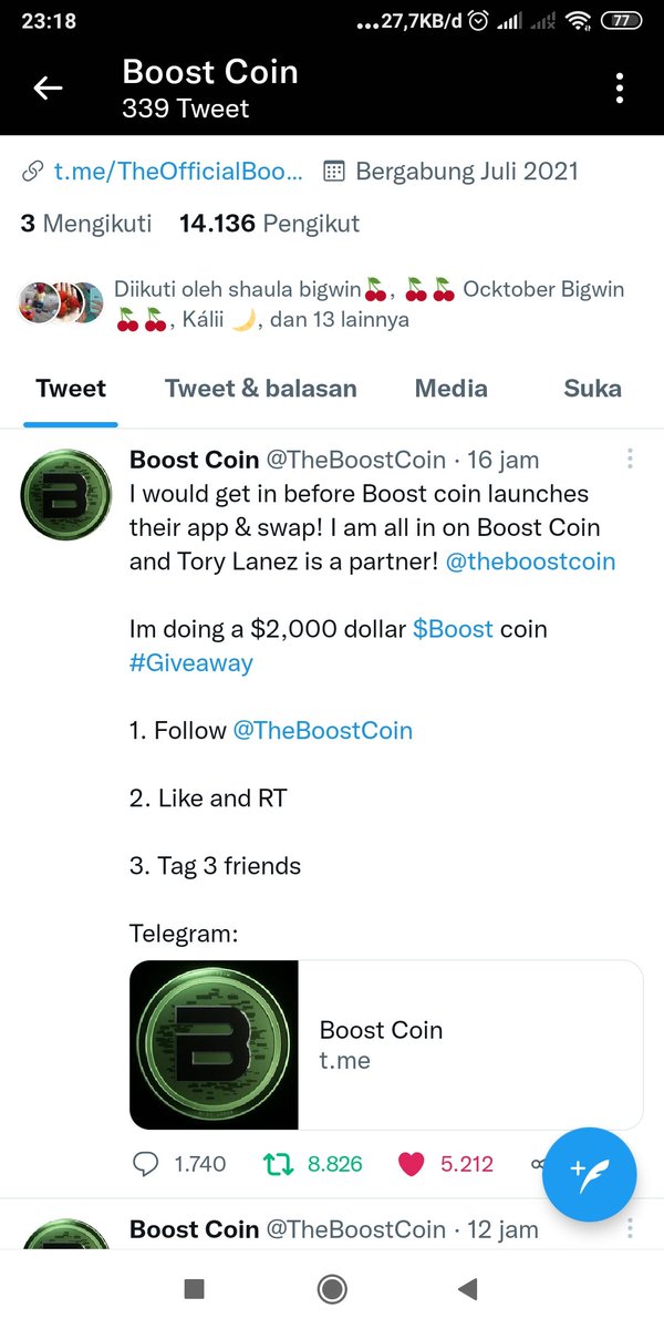 ases_dhanuh's tweet photo. @Bang_Garr @TheBoostCoin Bismillah bang https://t.co/5jYN226jeg