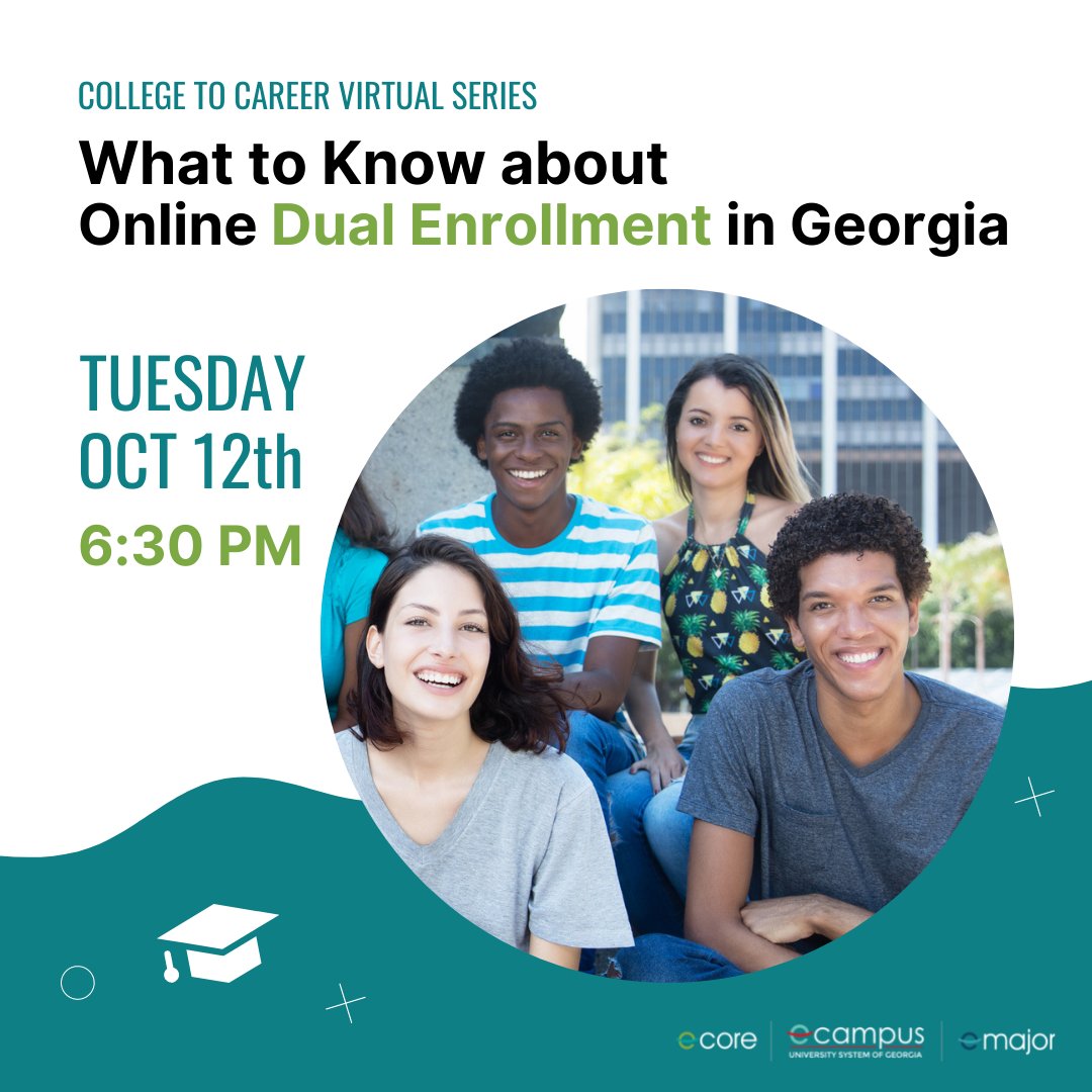USG_eCampus's tweet photo. In this session, we'll discuss the many benefits of participating in dual enrollment beyond just accumulating college credit, and how you can participate without traveling to a college campus.

https://t.co/pbWATGYYzE

#DualEnrollment #DualEnrolled #HighSchoolSenior #USGeCampus https://t.co/9sraqA0qJd