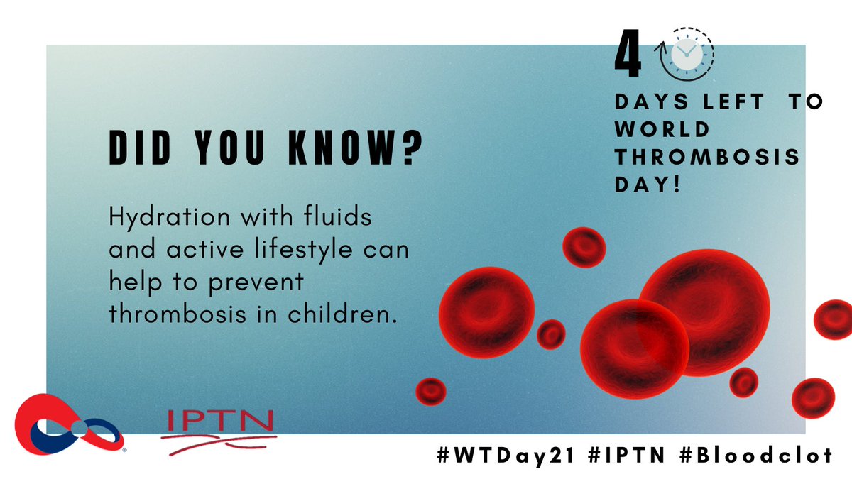 IPTN (@iptnetwork) on Twitter photo Raising awareness of pediatric #thrombosis 4 days left to #WorldThrombosisDay <a href="/thrombosisday/">World Thrombosis Day</a> Raising awareness of pediatric #thrombosis 4 days left to #WorldThrombosisDay <a href="/thrombosisday/">World Thrombosis Day</a>