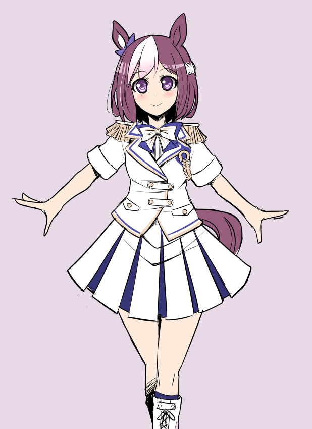 スペシャルウィーク(ウマ娘) 「取り急ぎザザッと新衣装でスペー☺️
アプリ立ち上げてみたけど衣装の配布は無かった」|とんぷう🐴のイラスト
