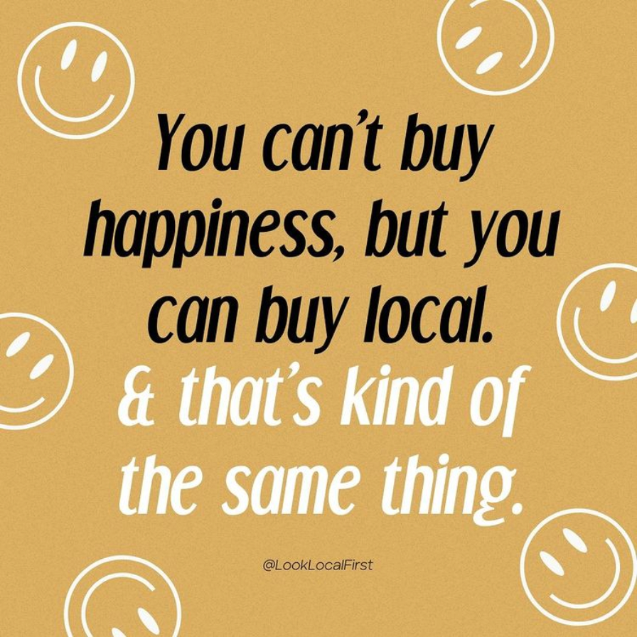 Local support IS happiness shared 🥰
#supportlocal

🖼️  via <a href="/looklocalfirst/">Look Local First</a> on Instagram