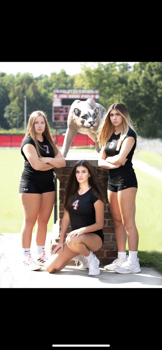 Charcathvoll's tweet photo. We got to honor these 3 beautiful SENIORS Thursday night! We are so proud of you and all of your accomplishments! #GoCougars ❤️🏐🐾 https://t.co/aOGmx0C4PV