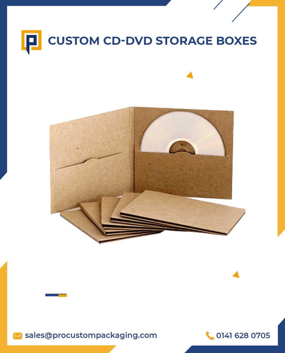 ProCustomPack's tweet image. Custom CD-DVD Storage Boxes
Custom CD/DVD Storage Boxes are available at best wholesale prices  at your doorsteps on Pro custom packaging.

Website: t.ly/Q9Dg
Email: sales@procustompackaging.co.uk 
Contact: 0141 628 0705 
#procustompackaging  #CDboxes