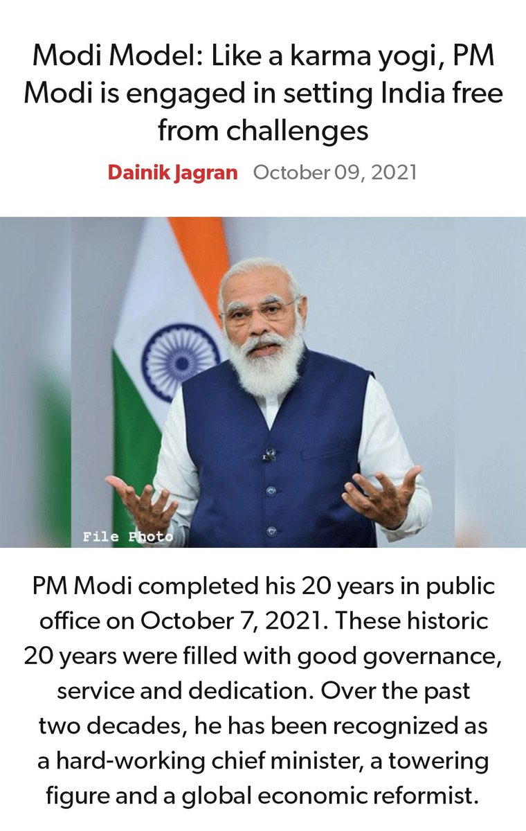 writemail2niraj's tweet image. Modi Model: Like a karma yogi, PM Modi is engaged in setting India free from challenges
jagran.com/politics/natio…

via NaMo App