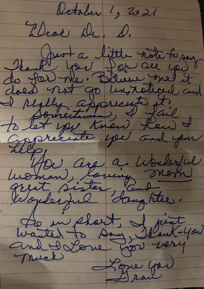 DrDeatrice's tweet photo. I will always be my Gran’s/Mom’s Baby! She sent me this card in the mail! #NWFAMSP https://t.co/CtRXUTCnHq