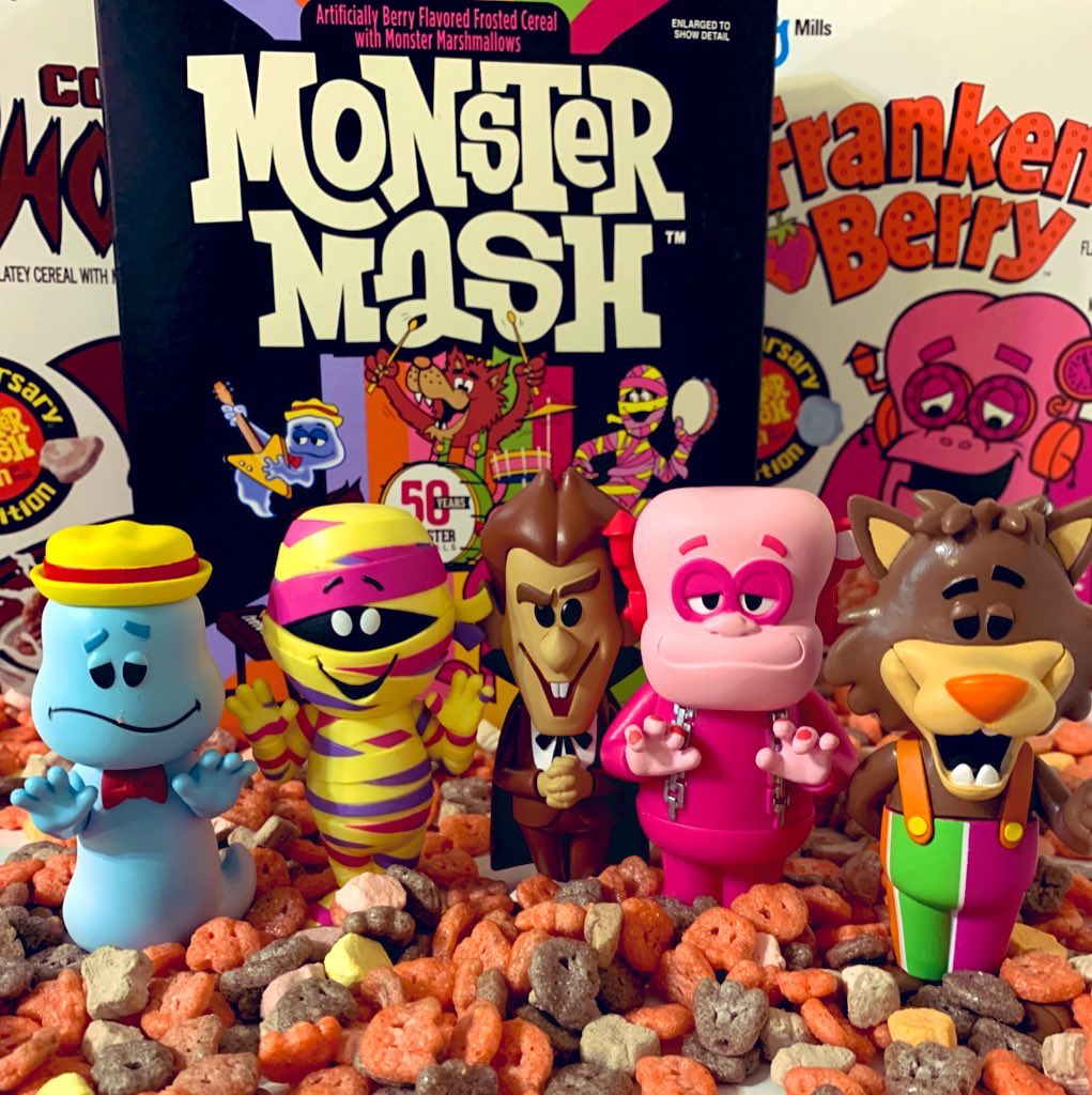 🎶It was a Monster Mash🎶🥣🧟‍♂️ #FunkoSODASaturday #funkosoda #booberry #yummymummy #frankenberry #countchocula #fruitbrute #booberrycereal #yummymummycereal #countchoculacereal #frankenberrycereal #fruitbrutecereal #monstermashcereal #monstermash #generalmills #generalmillscereal