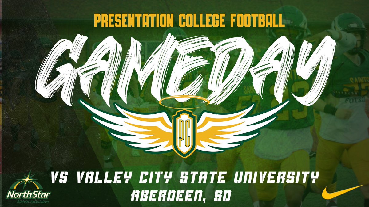 PCSaintFootball's tweet photo. It’s  GAMEDAY ‼️

🆚 Valley City State University 
📍Aberdeen, SD
🏟 Swisher Field
🎥 https://t.co/fBwrjD2I9Q
🎙 https://t.co/6KzIzelVPc
📊 https://t.co/vDo7UtLDxy https://t.co/40U1UHewH4