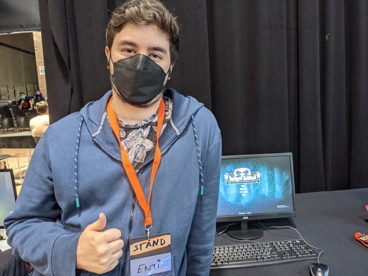 RollbackStudios's tweet photo. @Sedy___ has enjoyed a lot the #IndieDevDay, we hope you enjoyed playing our game too! https://t.co/bQsepVA6wM