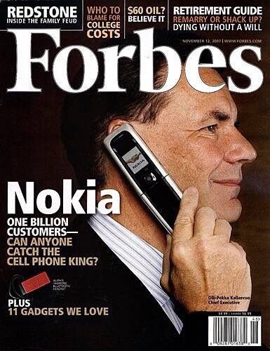 Cover story on Nokia from 2007:

Can anyone catch the cell phone king?