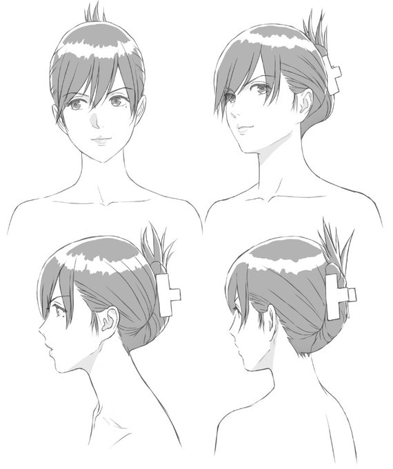 髪アップver.
正面がなんか変 