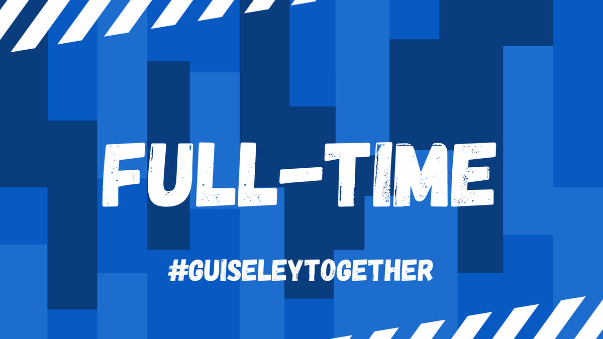 GuiseleyAFC's tweet photo. FULL TIME! A magnificent performance from the Lions sees it end with a full time score of Guiseley AFC 2-0 Leamington FC With Jordan Thewlis and Regan Hutchinson the scorers. A safe trip home to all the visiting supporters players and staff #GAFC #GuiseleyTogether https://t.co/GgME2jZe5e