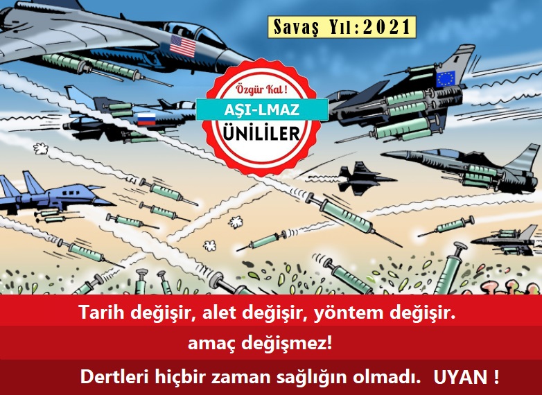 AntiKureselcler's tweet photo. Savaş aletleri de savaşların zemini de değişti. 
Gıda ve sağlıkla vuruyorlar şimdi.

Bugün insanlığa dayatılan,
Yalanlarla gerekçelendirilmiş zararlı sıvıdan.

Bu 4 yüzlülerin unuttukları bir şey var ; Biz aşı-lmadık aşılmayız
Bu savaşı da kazanan er yada geç yine biz olacağız!🤲 https://t.co/YPEyHvbCHj