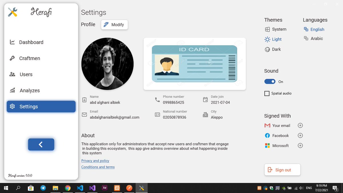 AbdAlbiek's tweet photo. These pictures from my "Graduation Project" and It's has 98/100 mark considered as the best graduation projects from.
It's 💯 UWP app and without using WinUI library
I used these libraries: Telerik, WCT (windows community toolkit), material lib https://t.co/wBaRX4sUxE