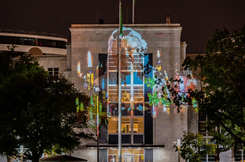 We projected Jamal’s image onto the Saudi Embassy in Washington as a reminder that Jamal’s legacy will live on forever. Help us seek justice for Jamal.

Follow #FreedomFirst and be a part of this historic campaign!

#StopMBS #JamalKhashoggi