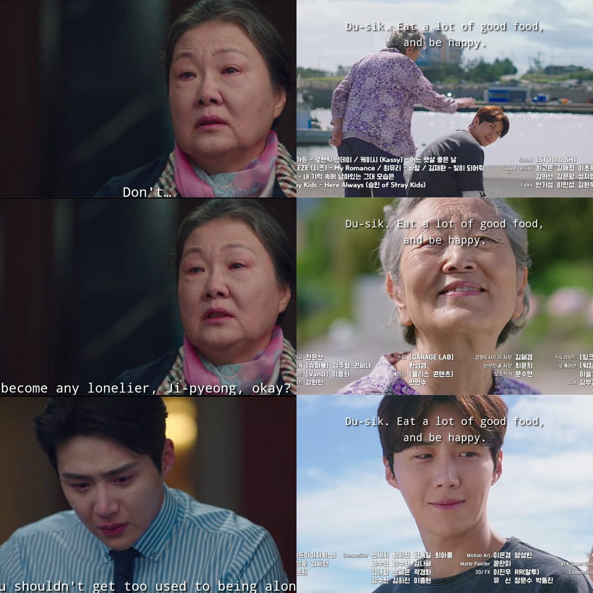 kdramadaisy's tweet photo. "don't be any lonelier, jipyeong, okay?"

"dusik, eat a lot of good food and be happy"

#HometownChaChaCha 
#HometownChaChaChaEp13 https://t.co/zE4vmduexH