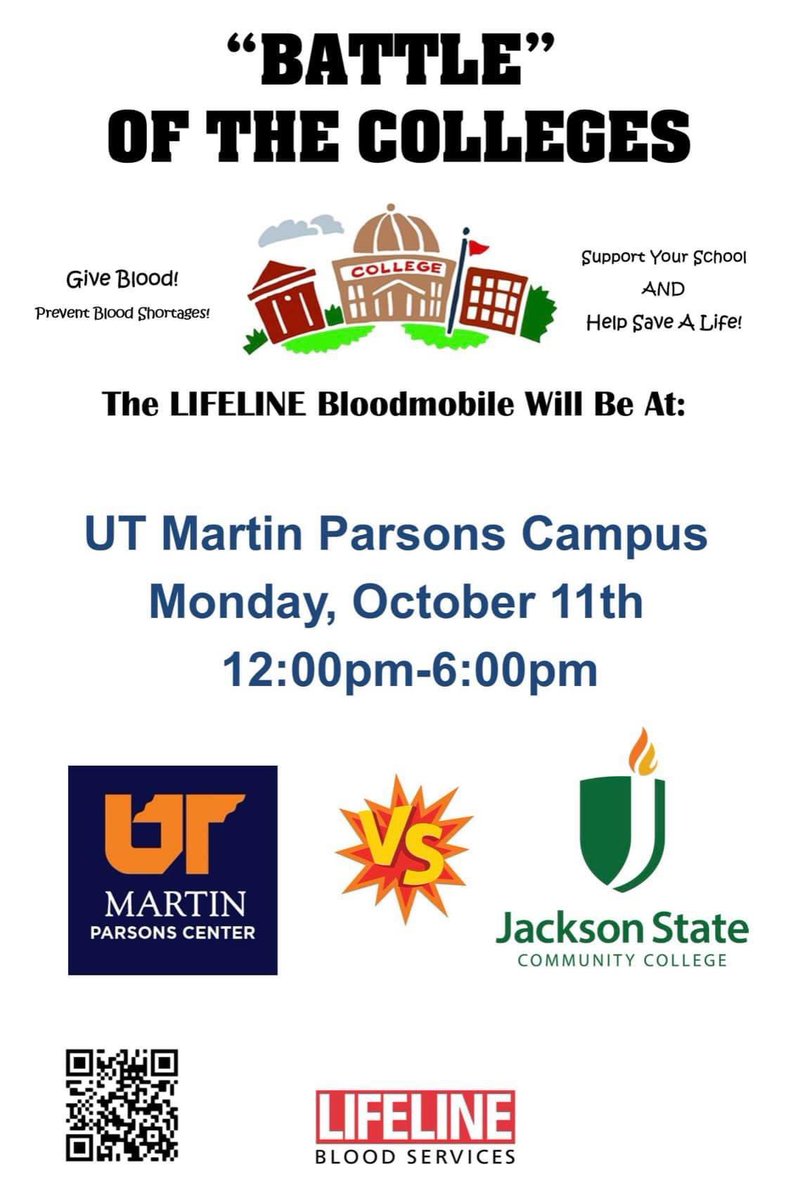UTM_Parsons's tweet photo. Don’t forget Monday is the day to give blood at UTM Parsons from noon-6pm! 🩸 @lifelineblood https://t.co/z099Euz16D