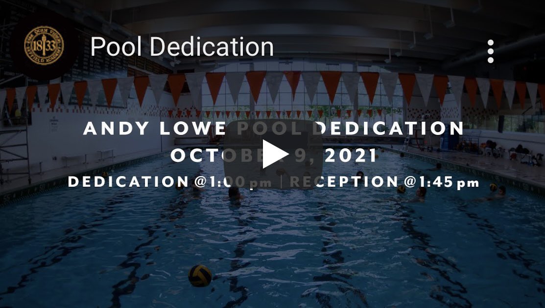 SuffieldAcademy's tweet photo. If you can’t make it to campus for the #AndyLowe #PoolDedication, join us from afar! Watch the livestream at 1:00 PM EST: https://t.co/2KXQ57UFGJ
#suffieldacademy #beyoubeasuffieldtiger #jointhepride #sYOUffieldacademy #suffieldforlife #essequamvideri #gotigers #tigerpride https://t.co/nMUMgNFRmA