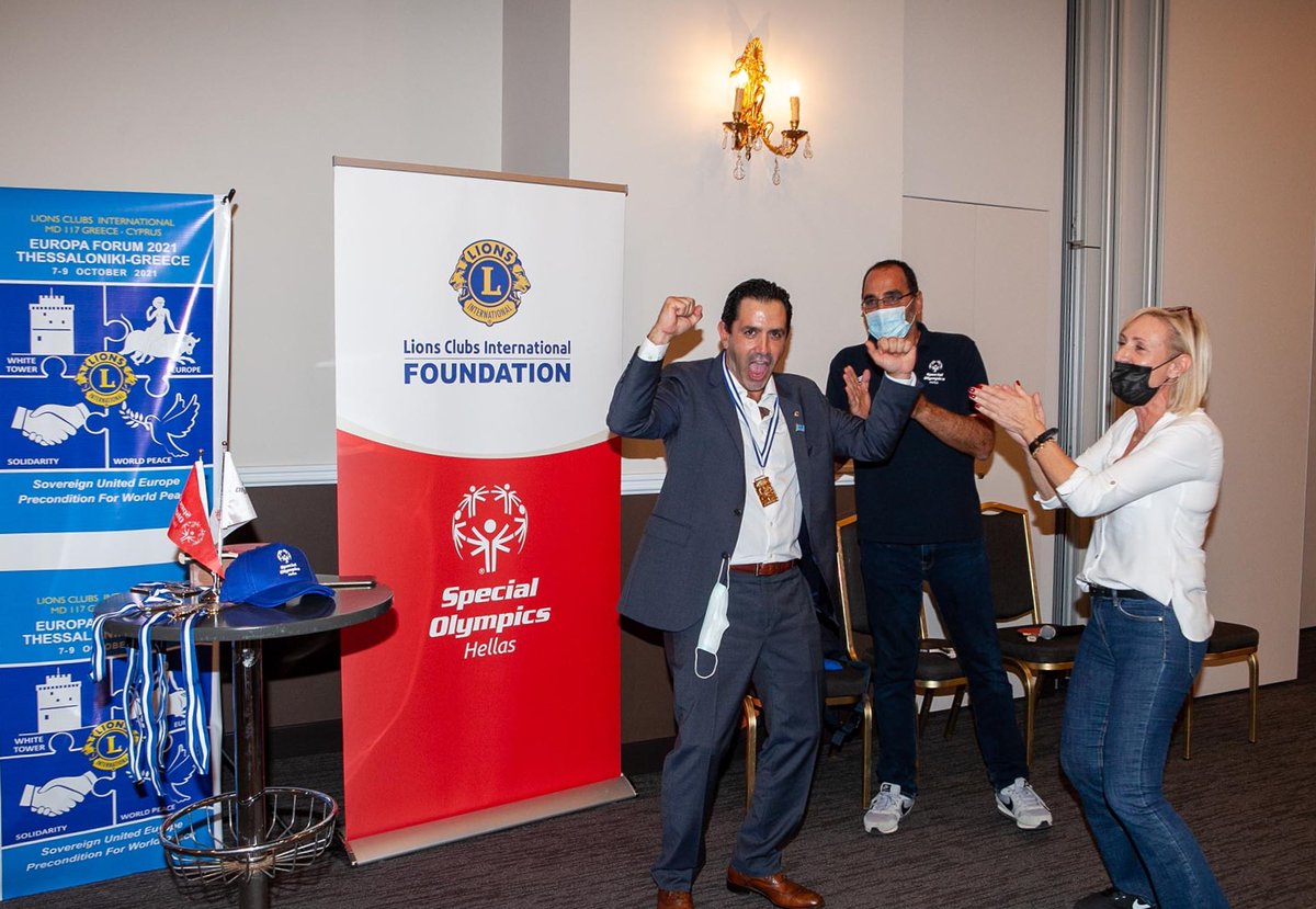 SOHellas's tweet photo. Τα Special Olympics Hellas ένωσαν τις δυνάμεις τους με το @lionseuropaforum2021, σε έναν αγώνα επίδειξης πινγκ - πονγκ. 16 Αθλητές με νοητική αναπηρία και 20 Lions στον ρόλο των #UnifiedPartners, έστειλαν το πιο ηχηρό μήνυμα ένταξης! https://t.co/DotK9SUIsy