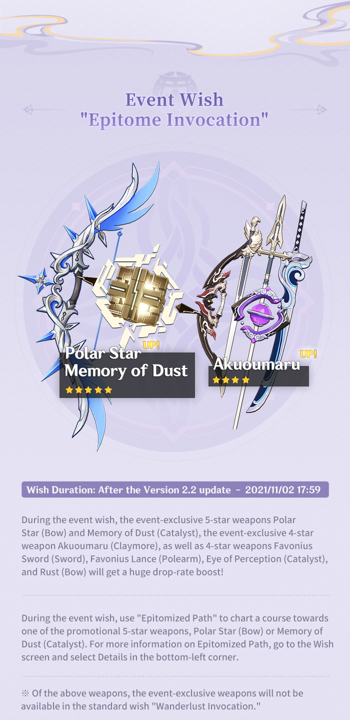 Genshin Impact Upcoming Weapon Banner Rate ups