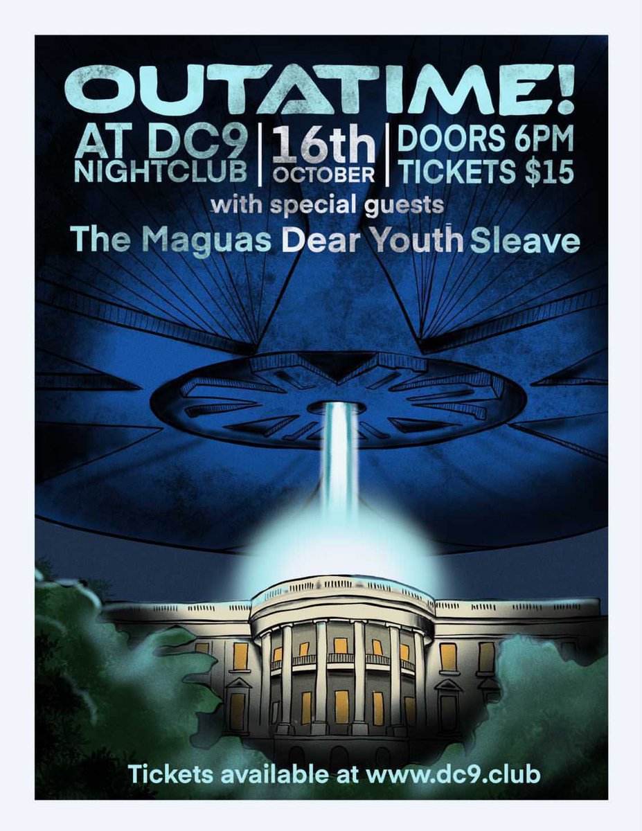 Outatime! (@outatimefl) on Twitter photo Playing <a href="/dc9club/">DC9</a> next Saturday with <a href="/DearYouthband/">Dear Youth</a> <a href="/TheMaguas/">The Maguas</a> and <a href="/sleaveband/">Sleave Official</a>!! Come out and listen to some amazing bands! #concert #livemusic #SaturdayVibes #poppunk Playing <a href="/dc9club/">DC9</a> next Saturday with <a href="/DearYouthband/">Dear Youth</a> <a href="/TheMaguas/">The Maguas</a> and <a href="/sleaveband/">Sleave Official</a>!! Come out and listen to some amazing bands! #concert #livemusic #SaturdayVibes #poppunk