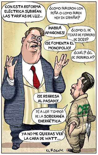 El caricaturista <a href="/fisgonmonero/">Rafael Barajas</a> ridiculiza a los empresarios por la iniciativa presidencial para fortalecer a la @CFEmexico .